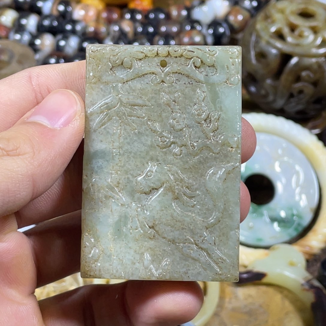 和田玉未镶嵌吊坠(不含链)
