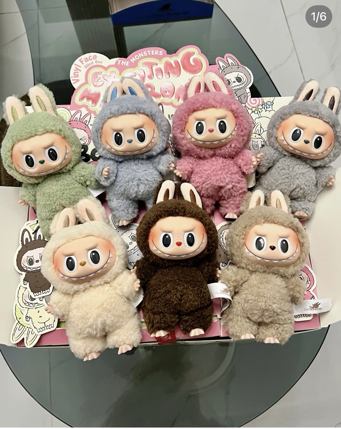 【国版】高质量9牙玛卡龙系列盲盒搪胶毛绒可爱手办挂件生日礼物