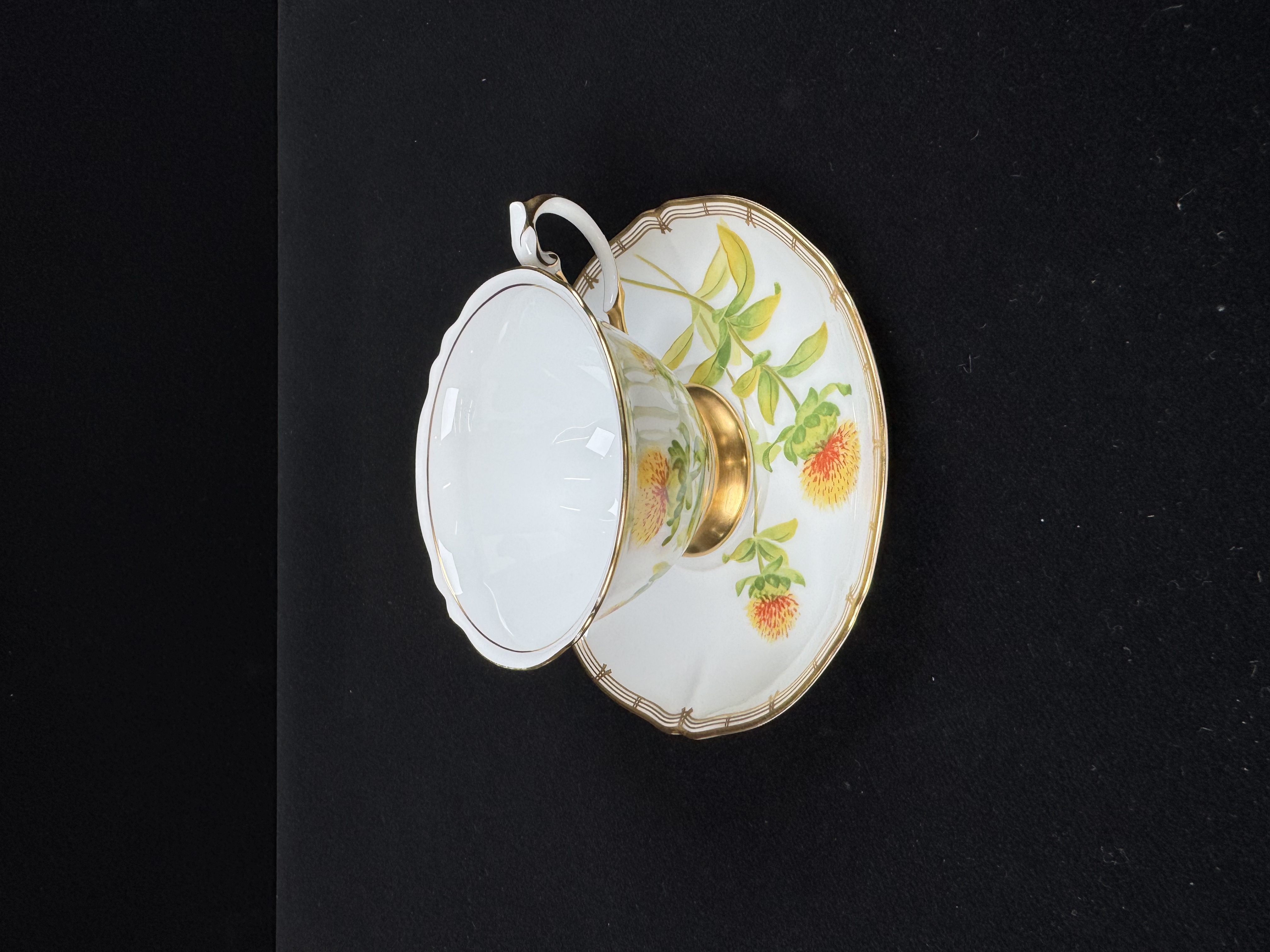 大仓陶园花源氏手绘1919限量葵口轻奢红茶杯