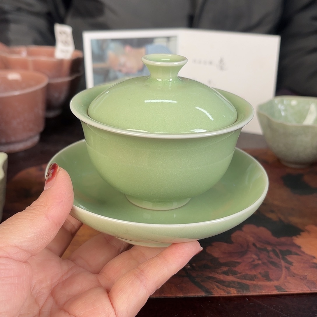 龙泉云间青瓷小米茶器
