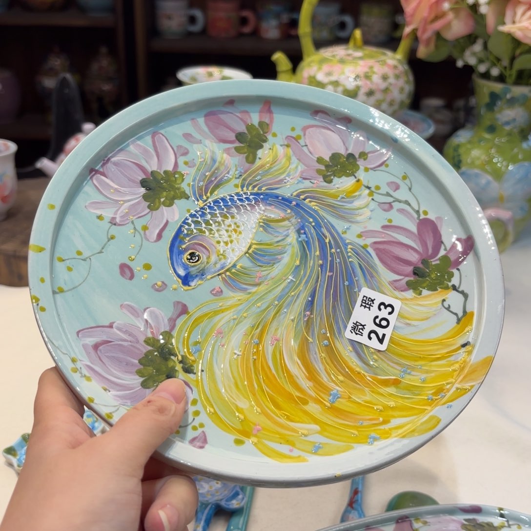 漫*景德镇手绘高温釉下彩陶瓷茶具