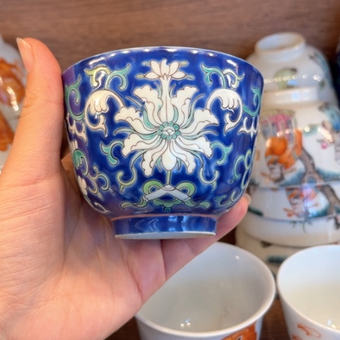 手绘茶杯盖碗壶承