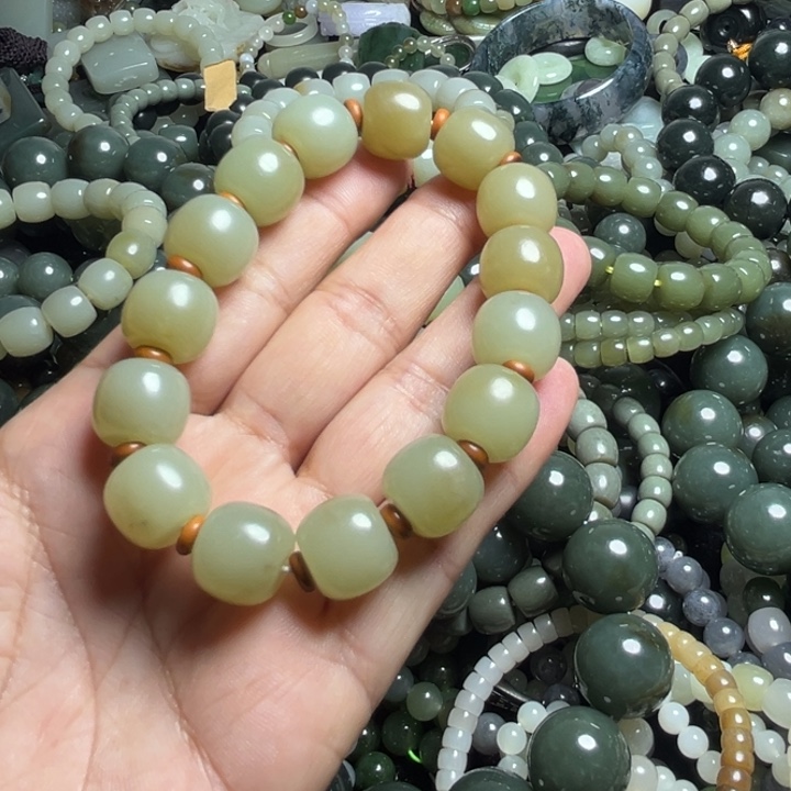 和田玉手串未镶嵌14