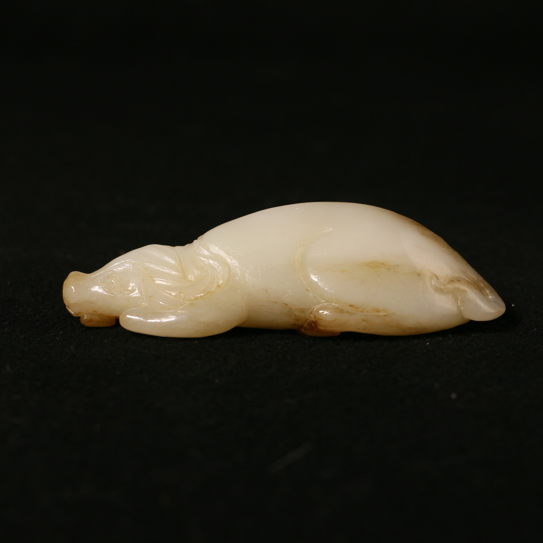 6O1   明   和田玉玉卧牛摆件