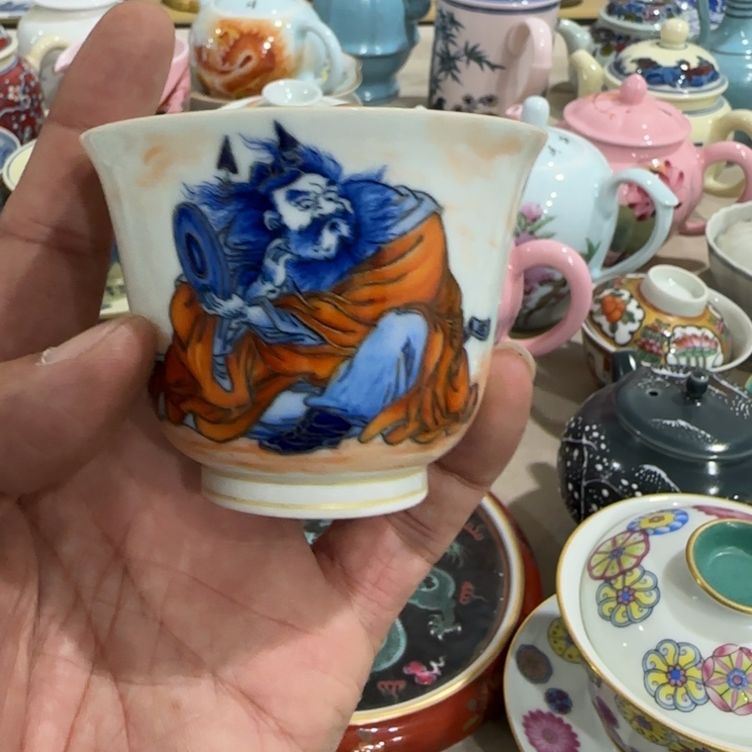 手绘瓷器，全部处理