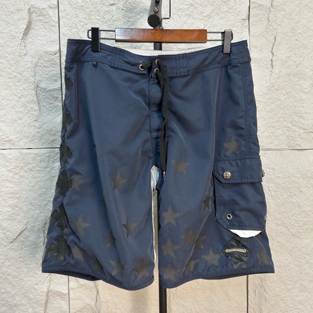 99新 Chrome Hearts/克罗心 星星拼皮十字架短裤 32码ys000314