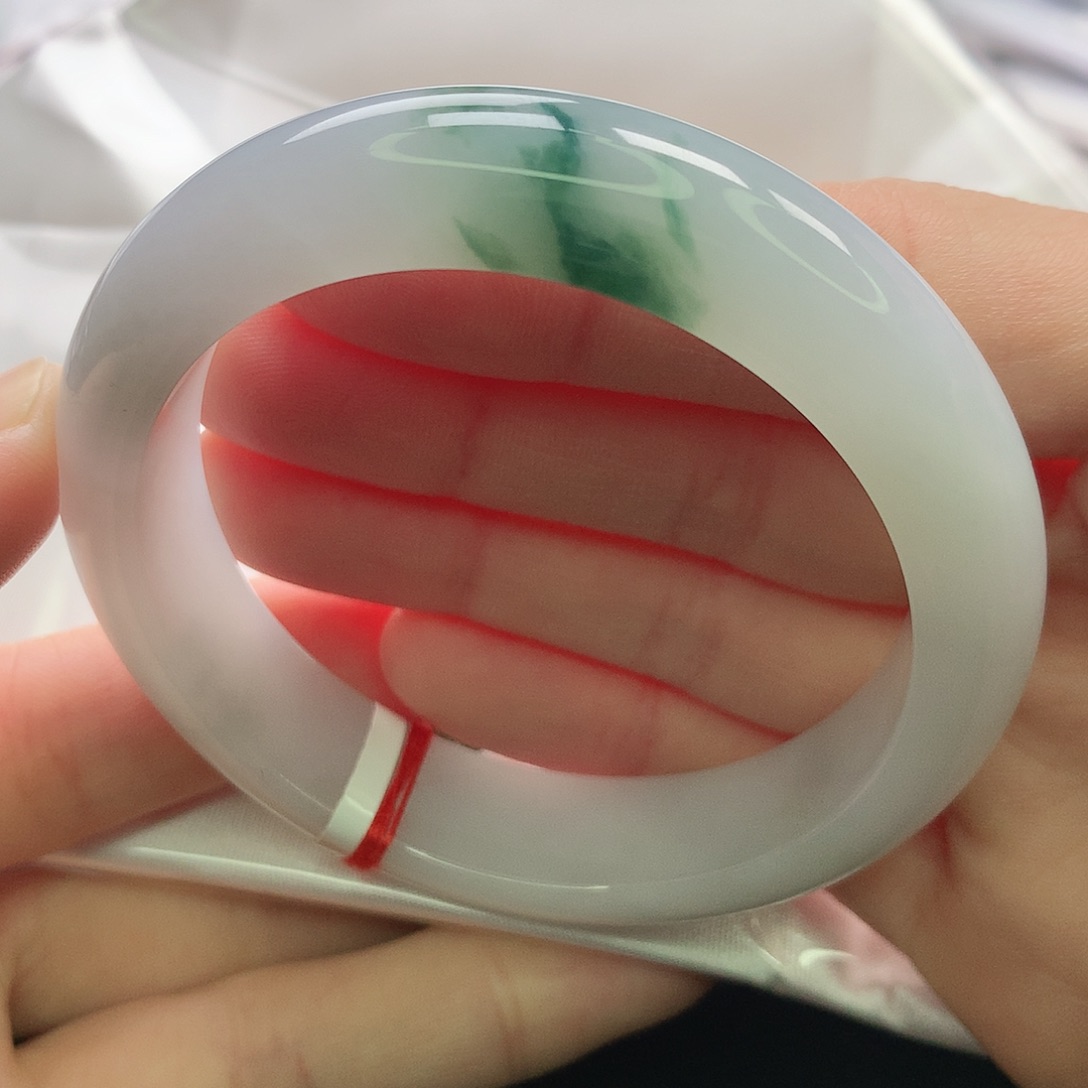 翡翠未镶嵌手镯缅甸5455厚装