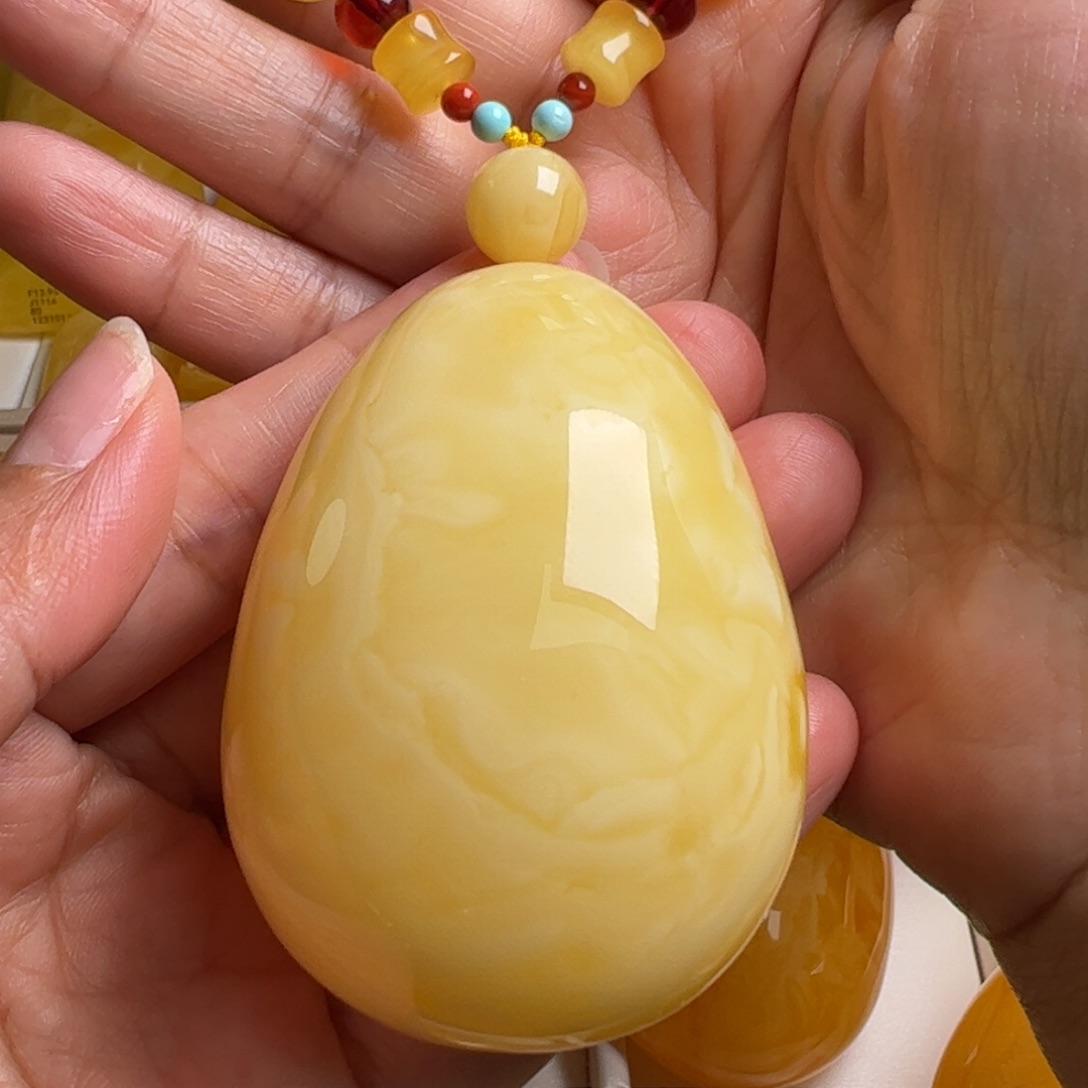 蜜蜡毛衣链未镶嵌张**娜无优化