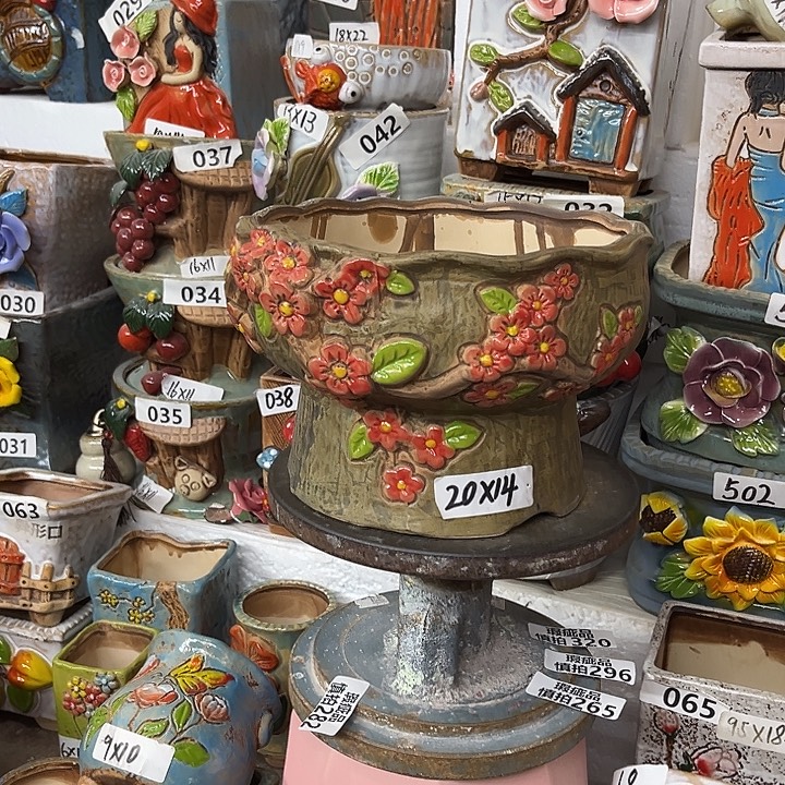 粗陶材质多肉花盆