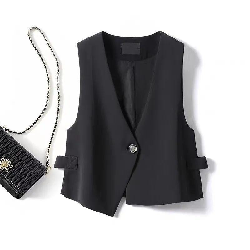 小西装马甲女短款2025春秋新款韩版时尚洋气坎肩背心西服马夹外套