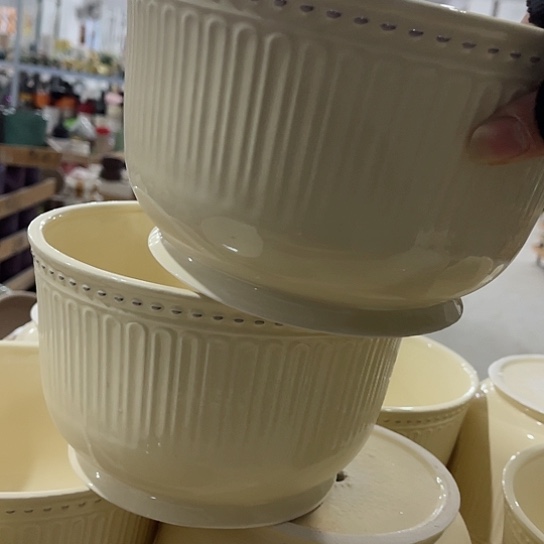 多肉绿植陶瓷花盆9.9包邮，有孔