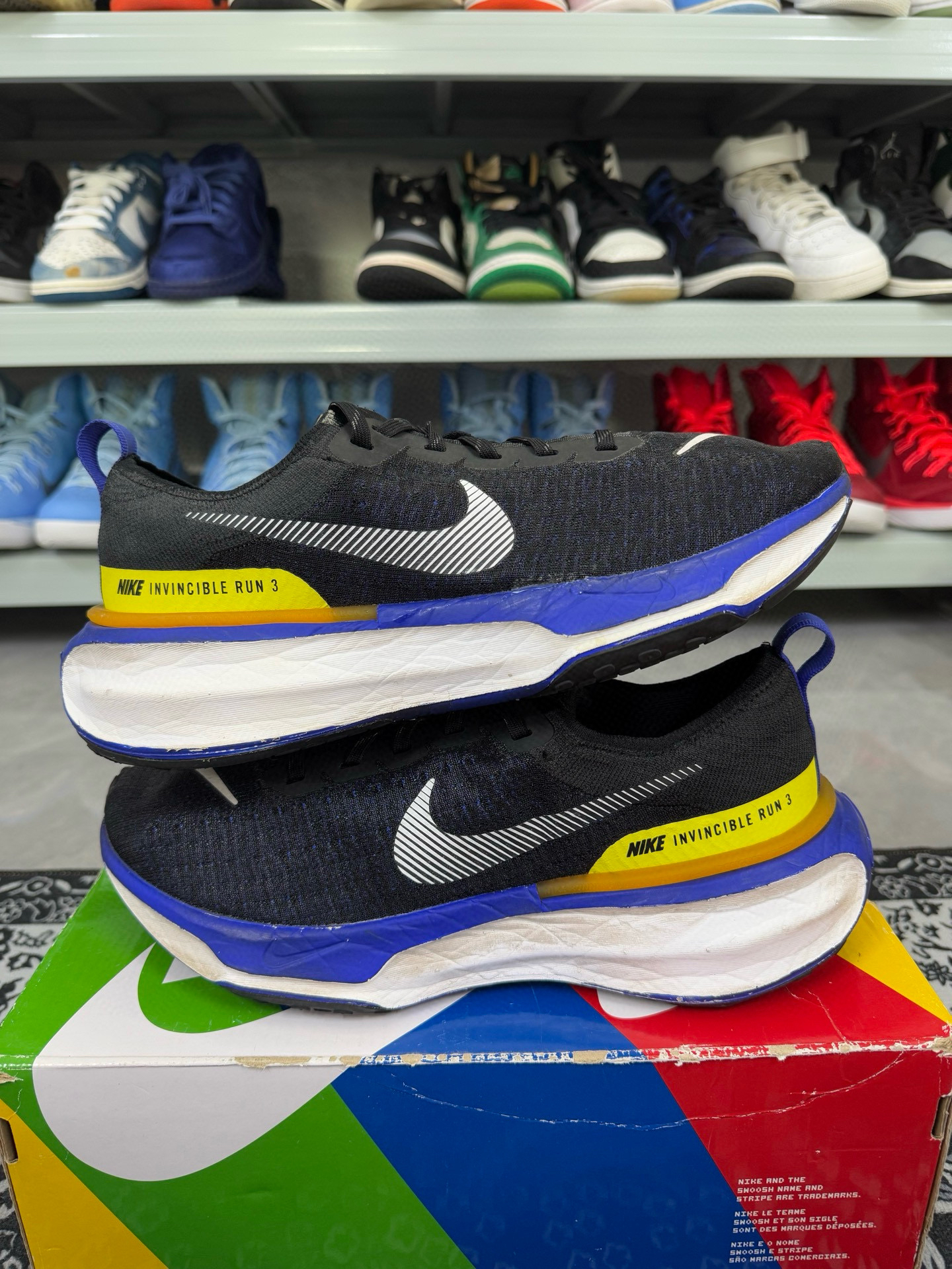 95新 maje 43码/Invincible 3赛车蓝跑鞋/二手正品