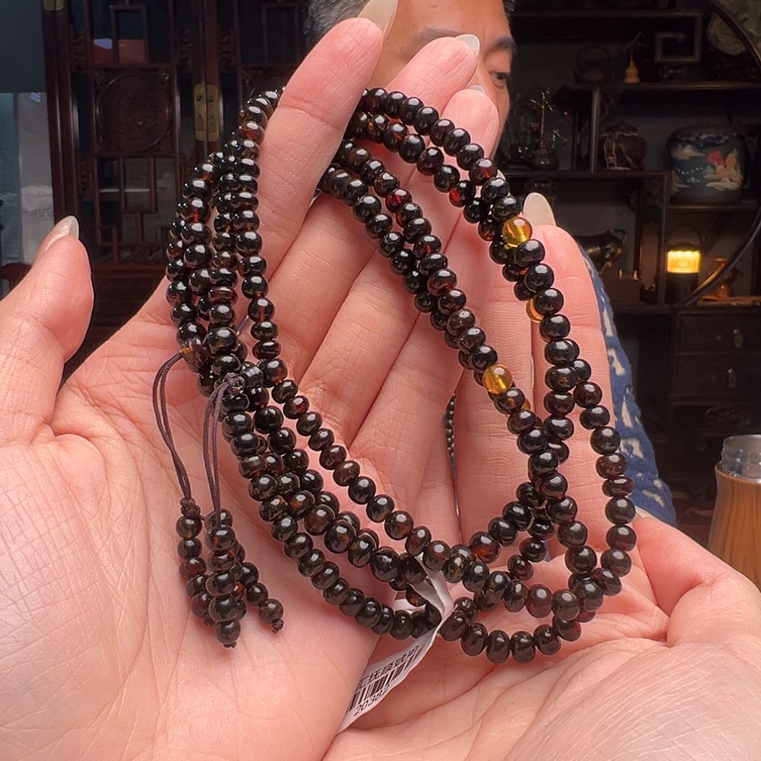 琥珀裸石未镶嵌抚顺琥珀20382多样性发其一5mm