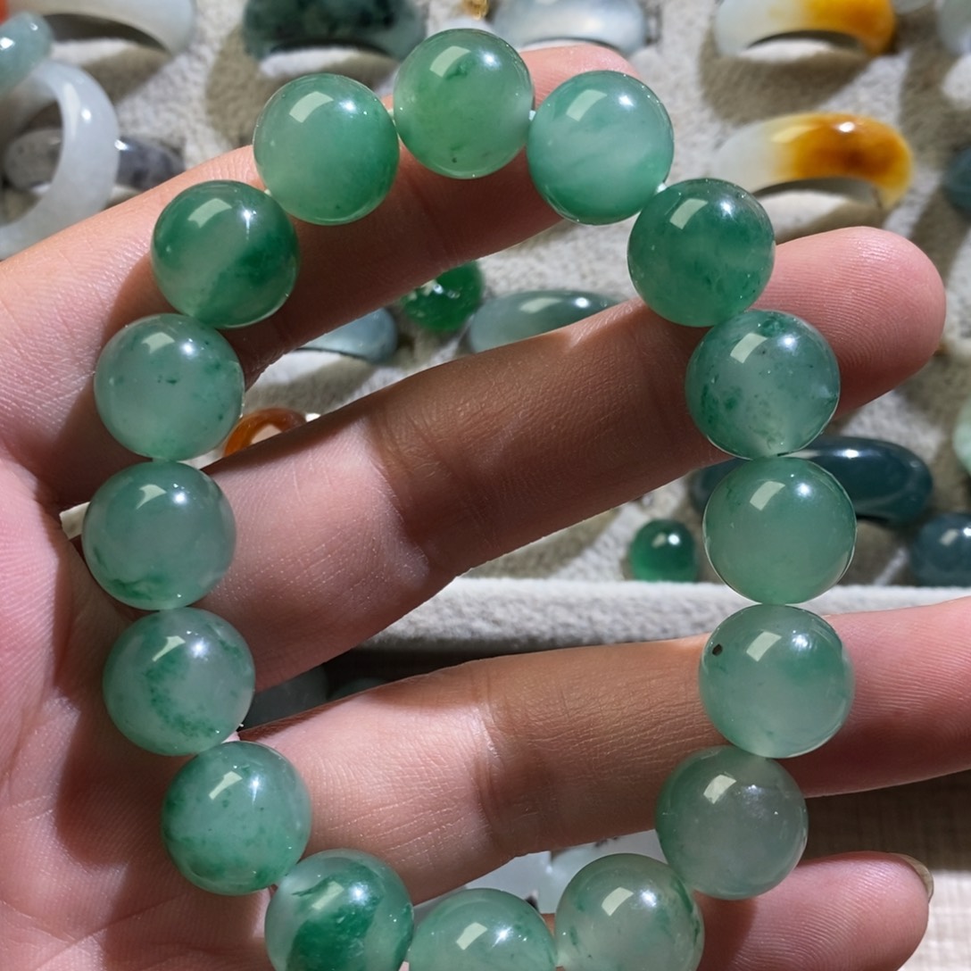 石英质玉手串未镶嵌天然A货手串12➕珠子