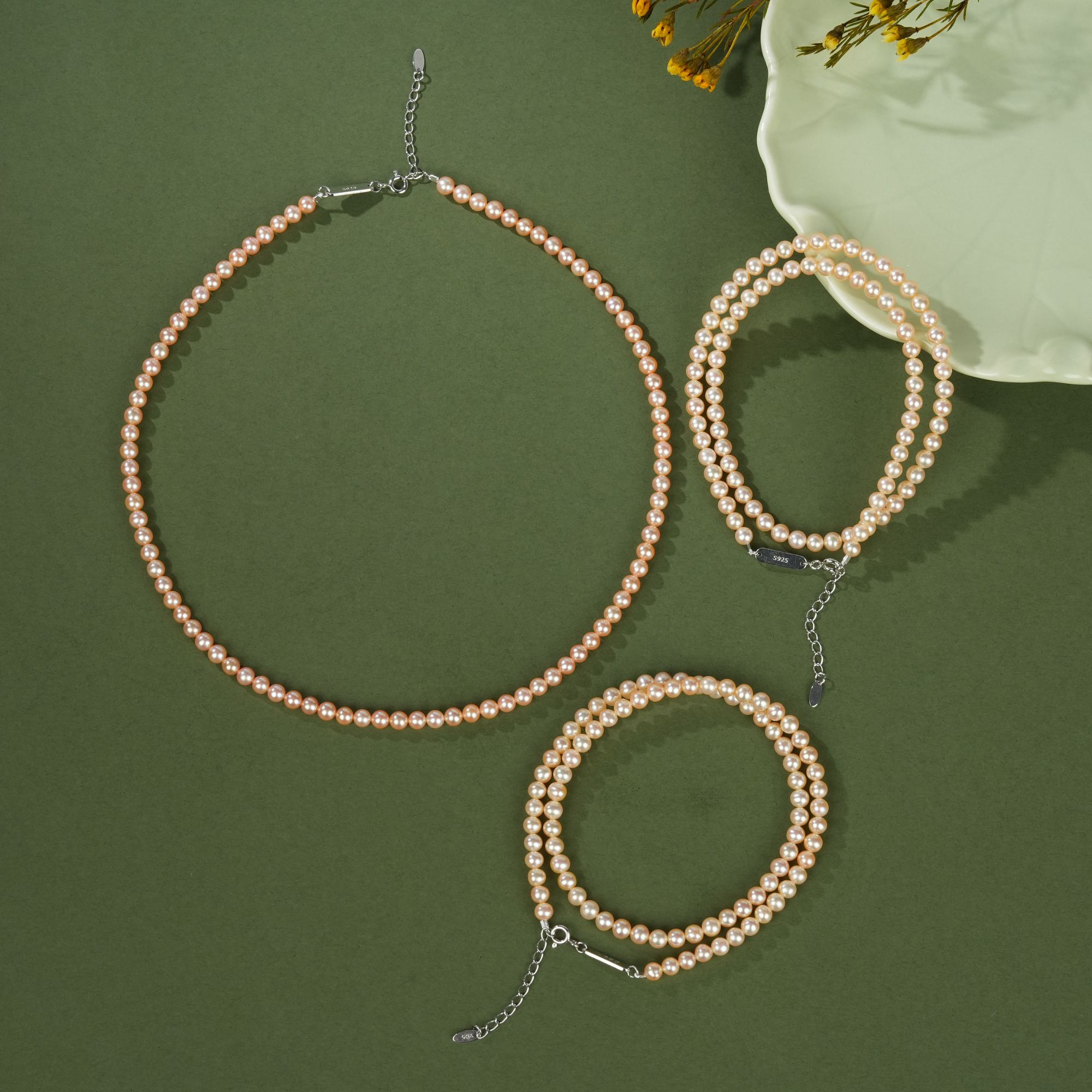 【云上好物】11 DS08266- S925银淡水珍珠项链-多样性发一件4mm（JG）