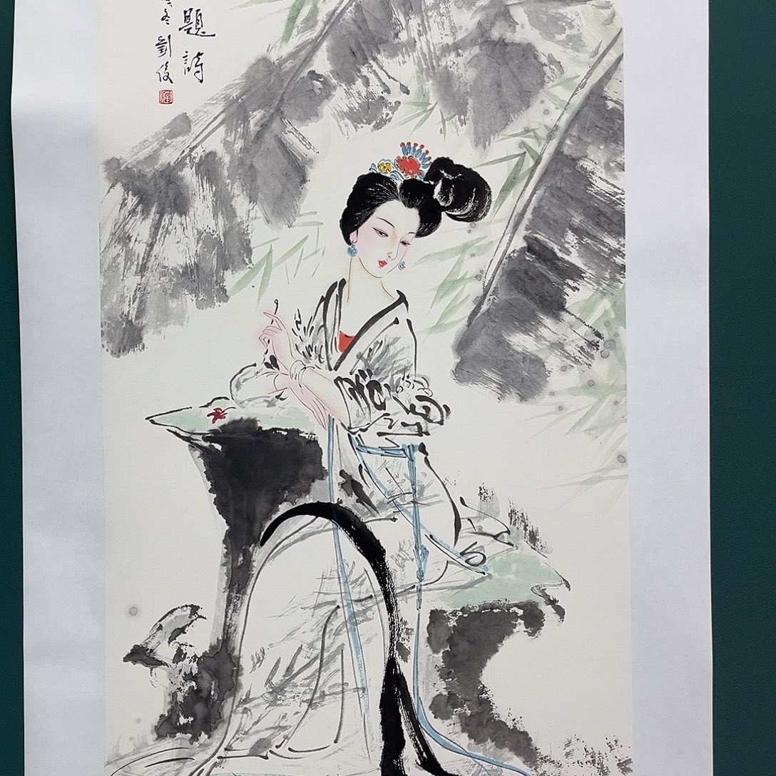 国画艺术家真人手绘