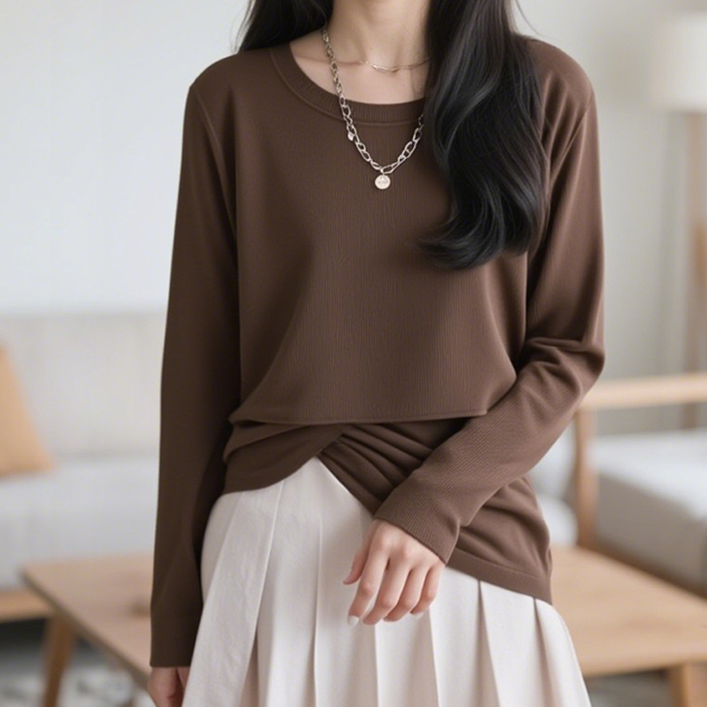 哺乳期上衣服外出辣妈秋季可外穿喂奶潮妈秋装产后宝妈长袖上掀式