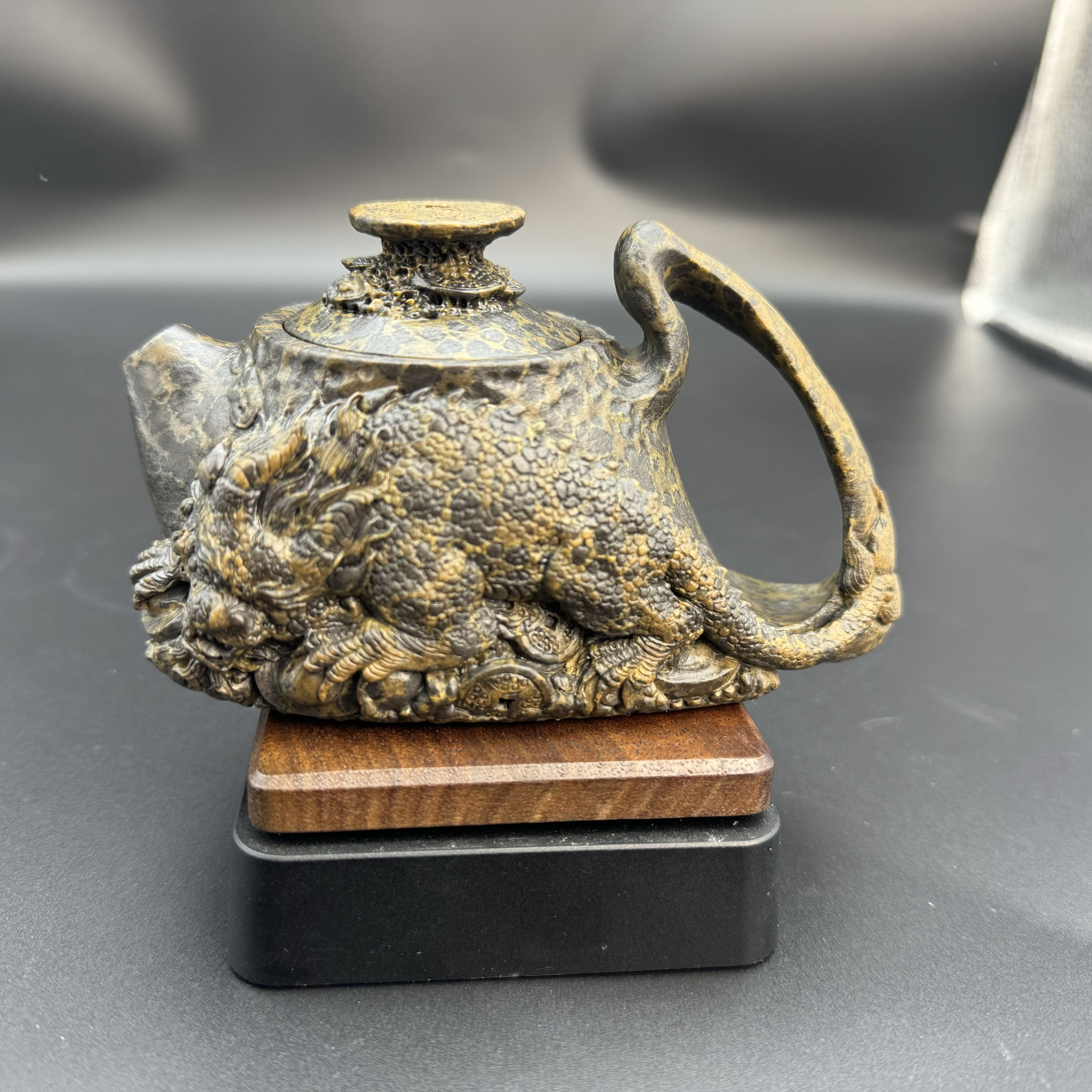 【飞天貔貅】•研壶社•冰碛岩随型壶复古创意纯手工