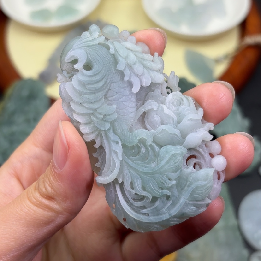 定制翡翠未镶嵌凤凰