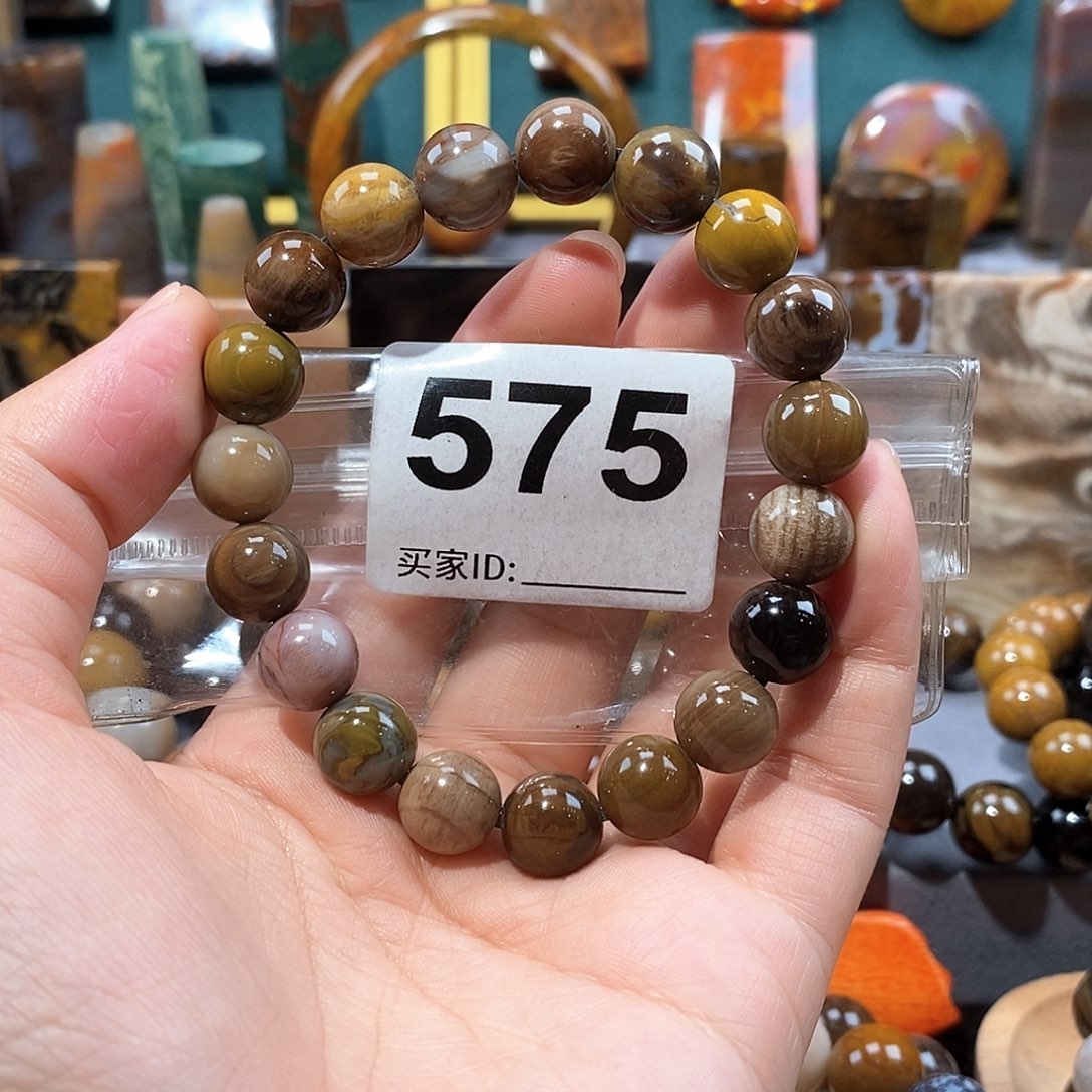 硅化玉天然北票硅化玉手串未镶嵌天然北票硅化玉手串