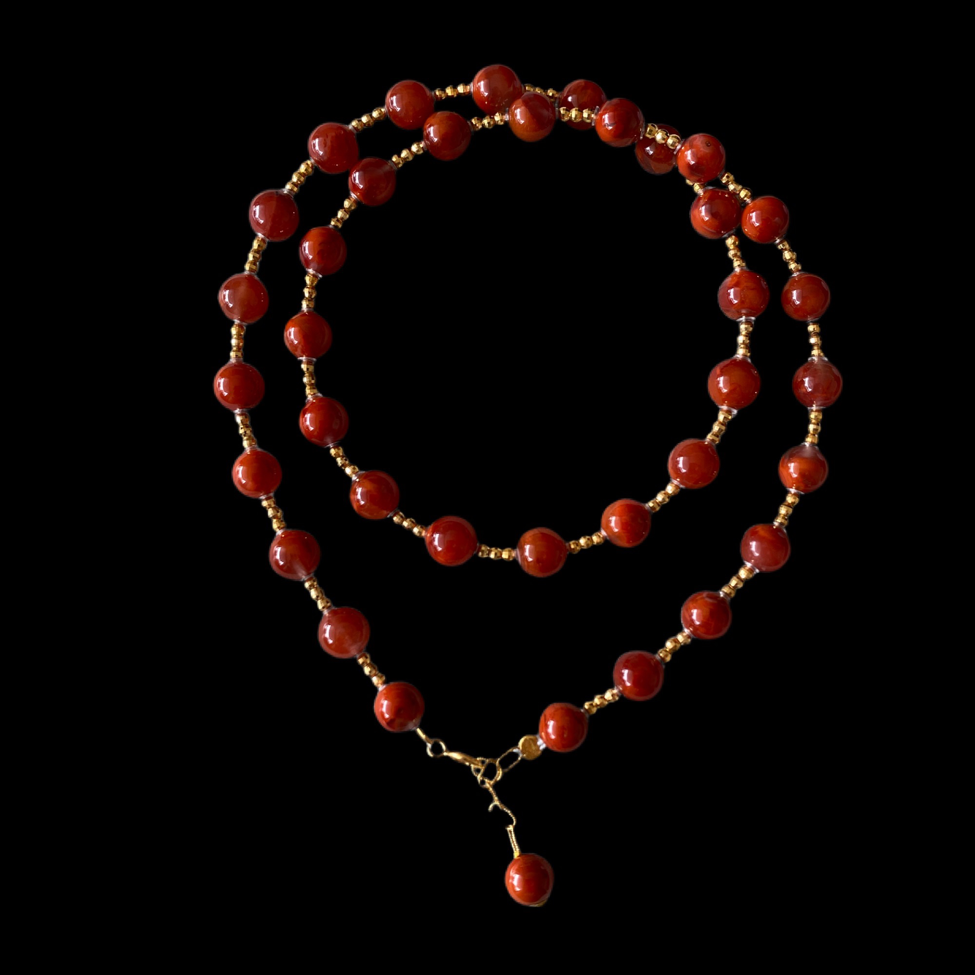 N3998南红项链18k 孤品