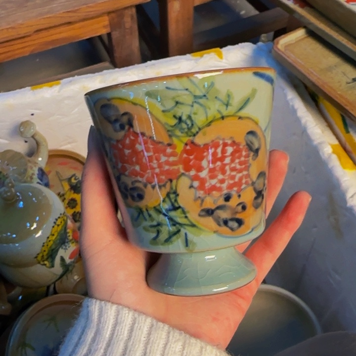 瓷片景德镇陶瓷手工手绘