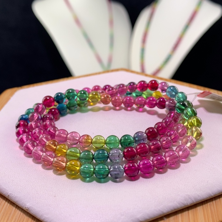 双色碧玺手链未镶嵌