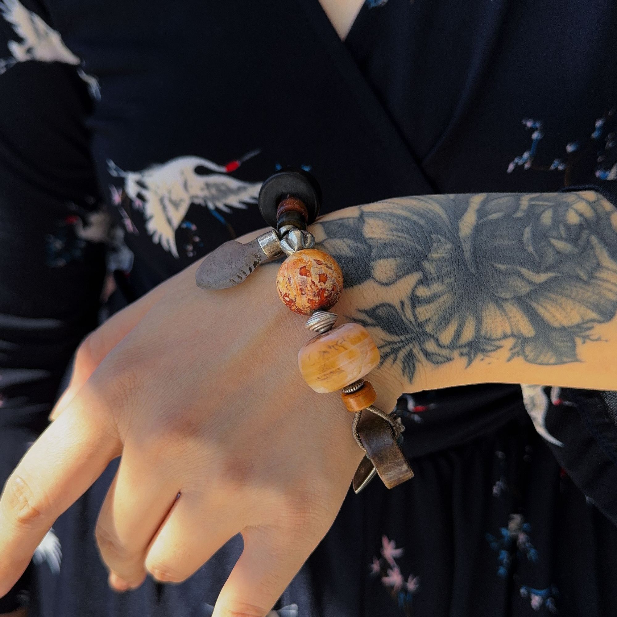 非金属木质手链 多元素原创设计 手链 男女款 个性酷飒风