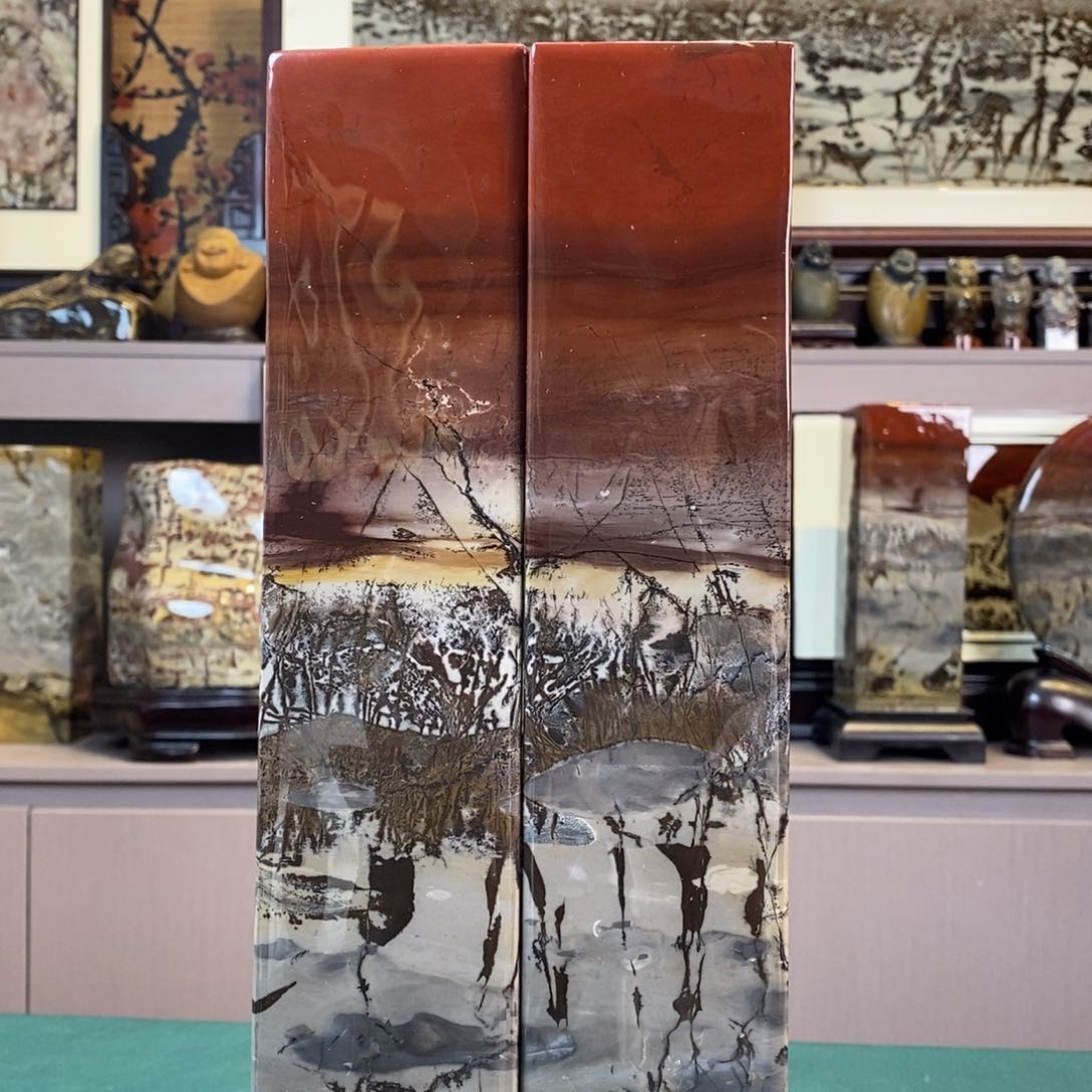 石材广西国画石草花石