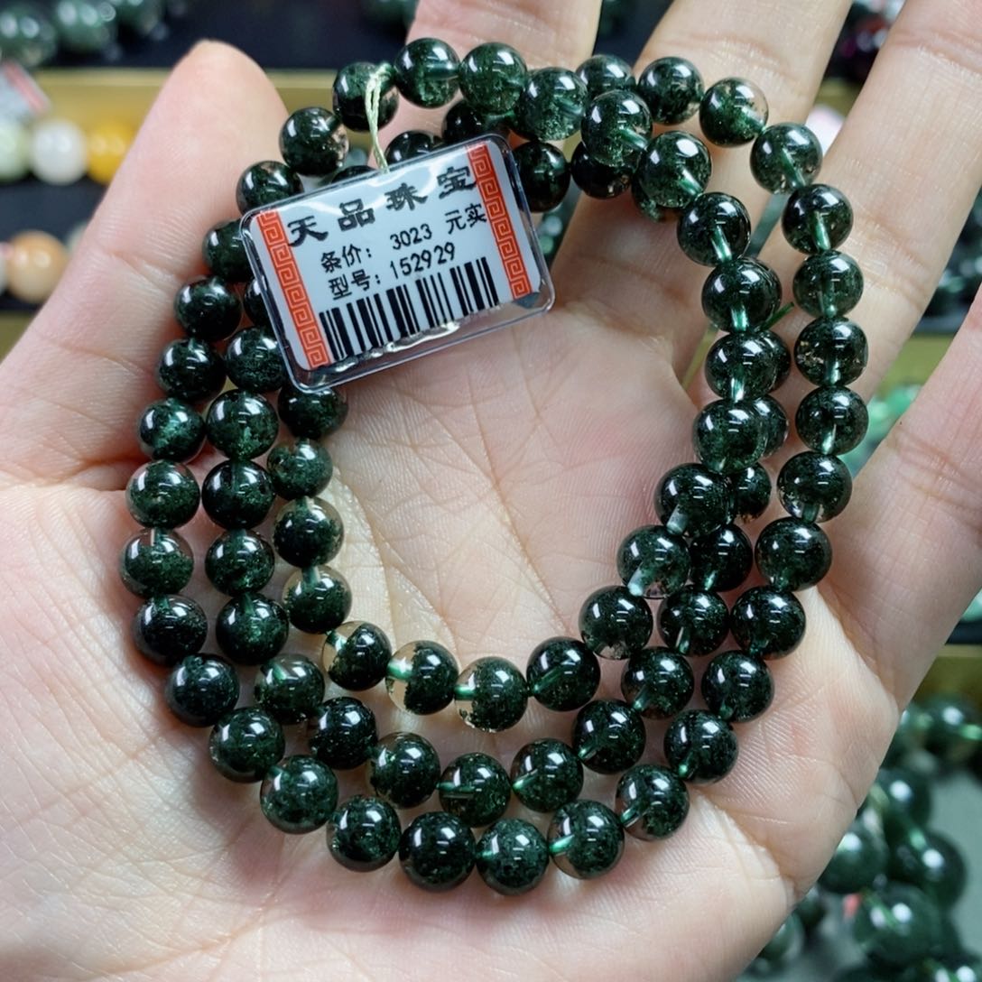水晶手串未镶嵌季***兰绿幽灵152929