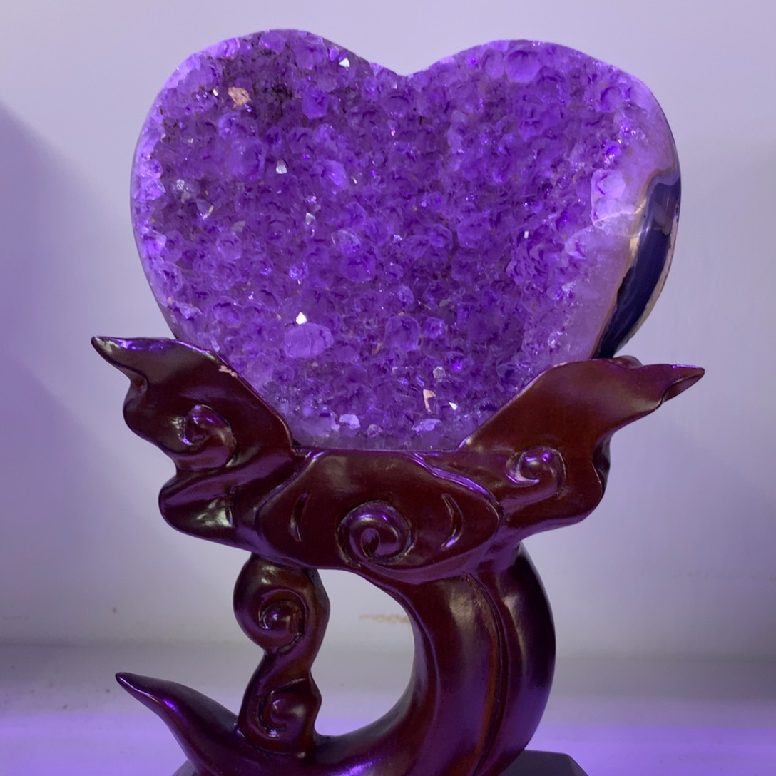 水晶摆件未镶嵌爱心可可