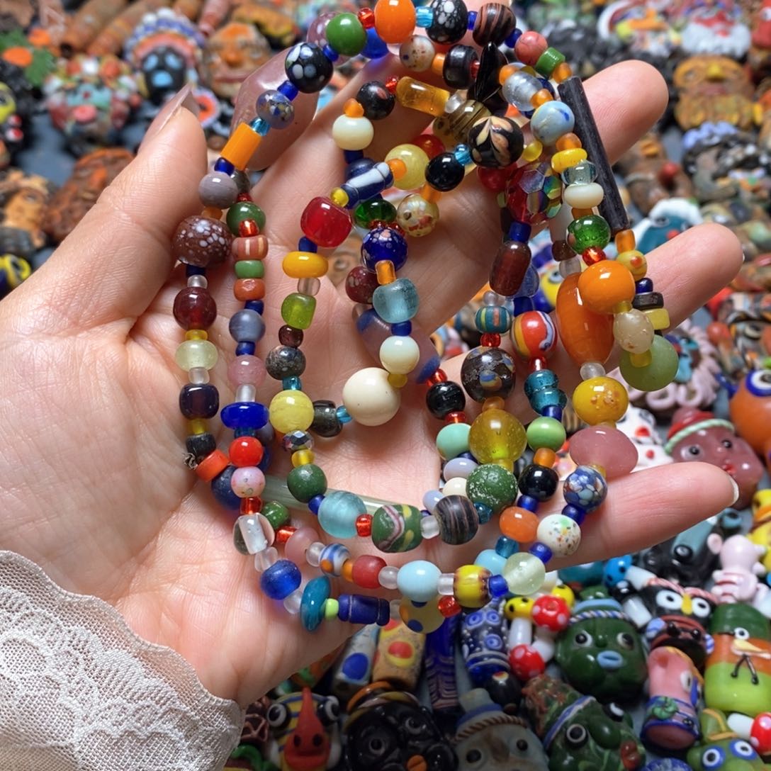 琉璃颈饰印度尼西亚斜挎链