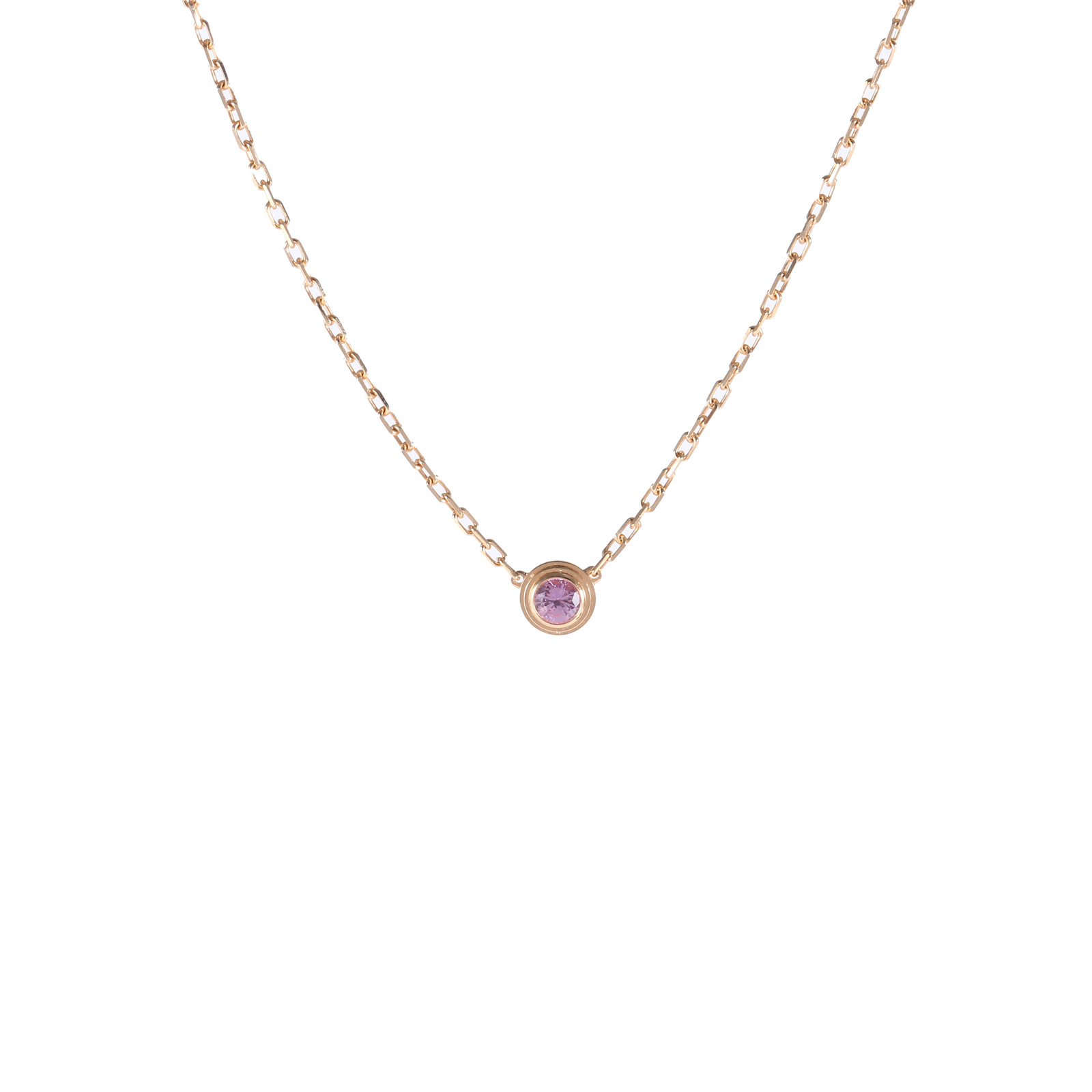 99新 Cartier/卡地亚 【念念特价】玫瑰金 飞碟 项链