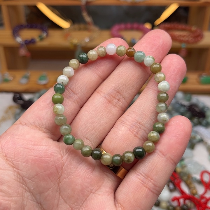 翡翠手链未镶嵌福利天然翡翠小手串