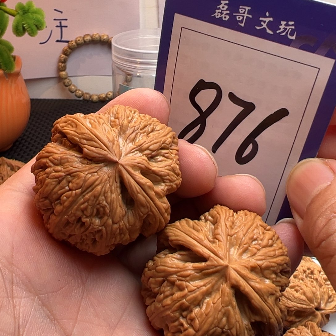 文玩核桃把件全品球筋42尺寸876号