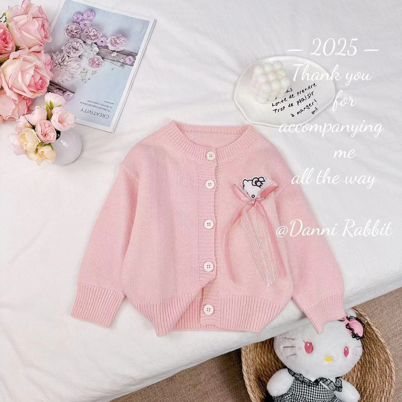 秋冬新品洋气KT猫女童毛衣开衫 D-Z41