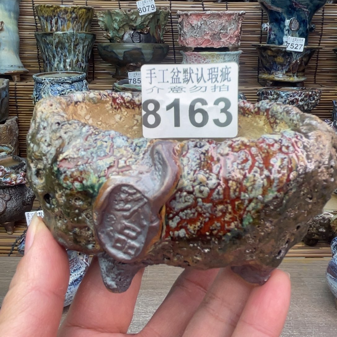 手工花盆默认瑕疵完美者勿拍