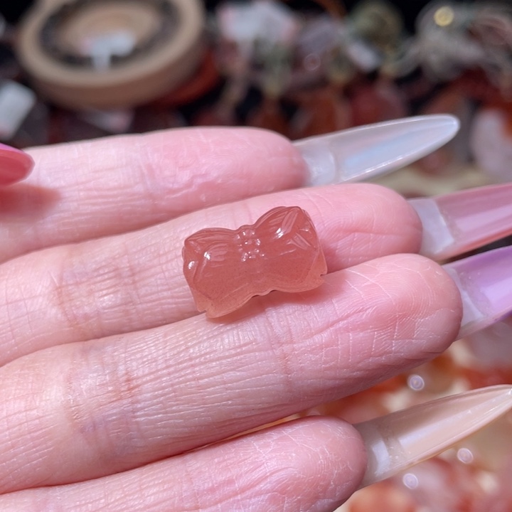 南红玛瑙冰飘配饰并蒂莲未镶嵌2262