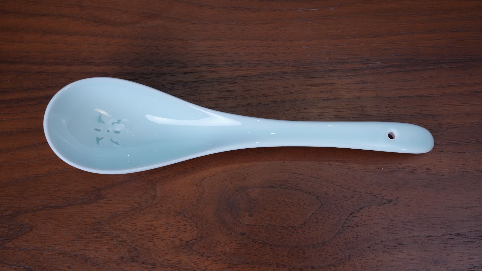 景德镇五花马玲珑瓷云上汤勺（宝石青/玲珑/缠枝莲）大汤勺