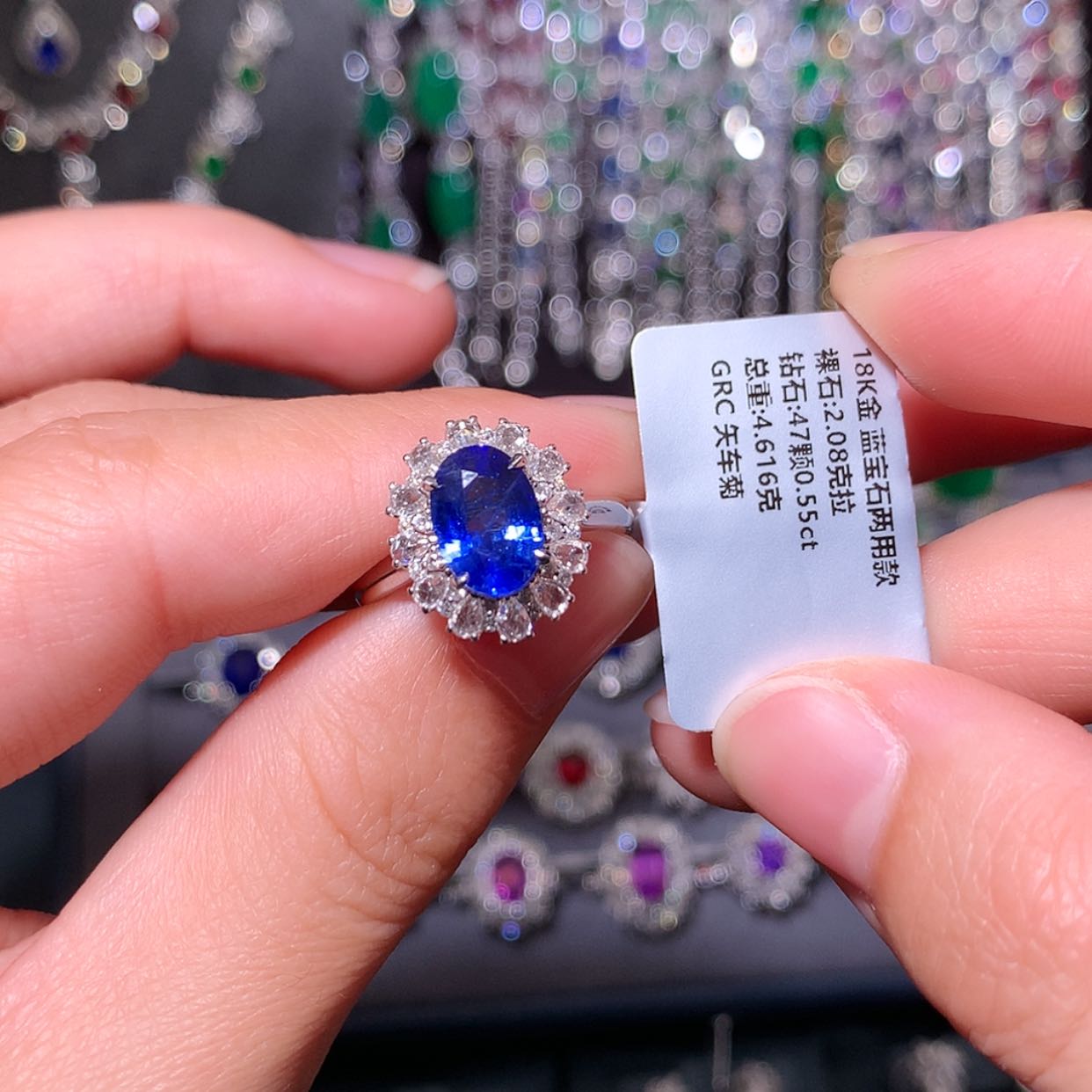 【闪购商品】蓝宝石戒指18K金镶嵌