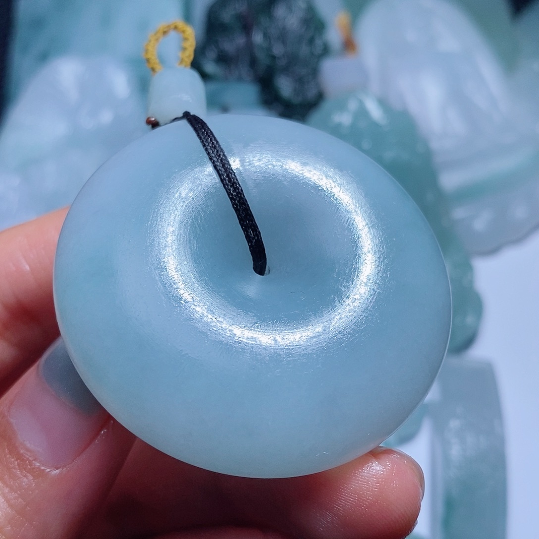 定制翡翠未镶嵌毛货付款后确认抛光