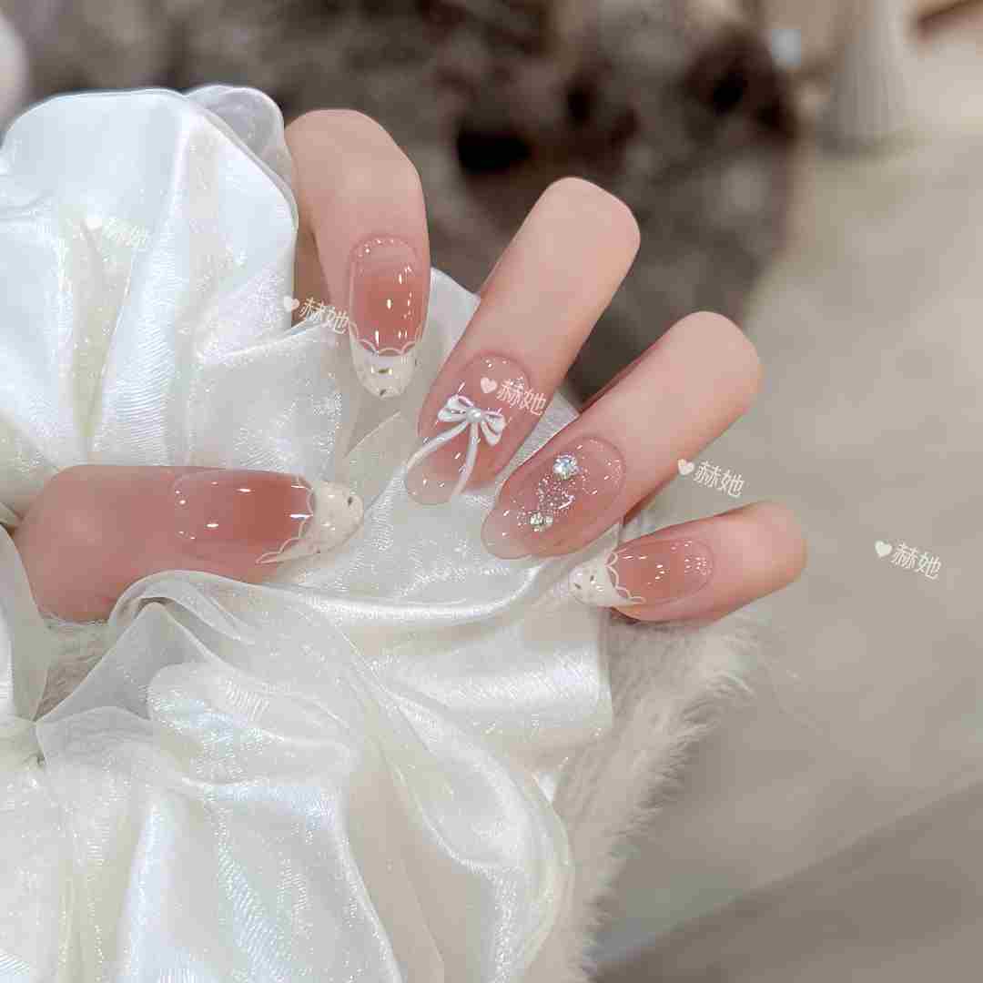 【雪中春信】 辞旧迎新田园风简约仙气款 纯手工穿戴甲