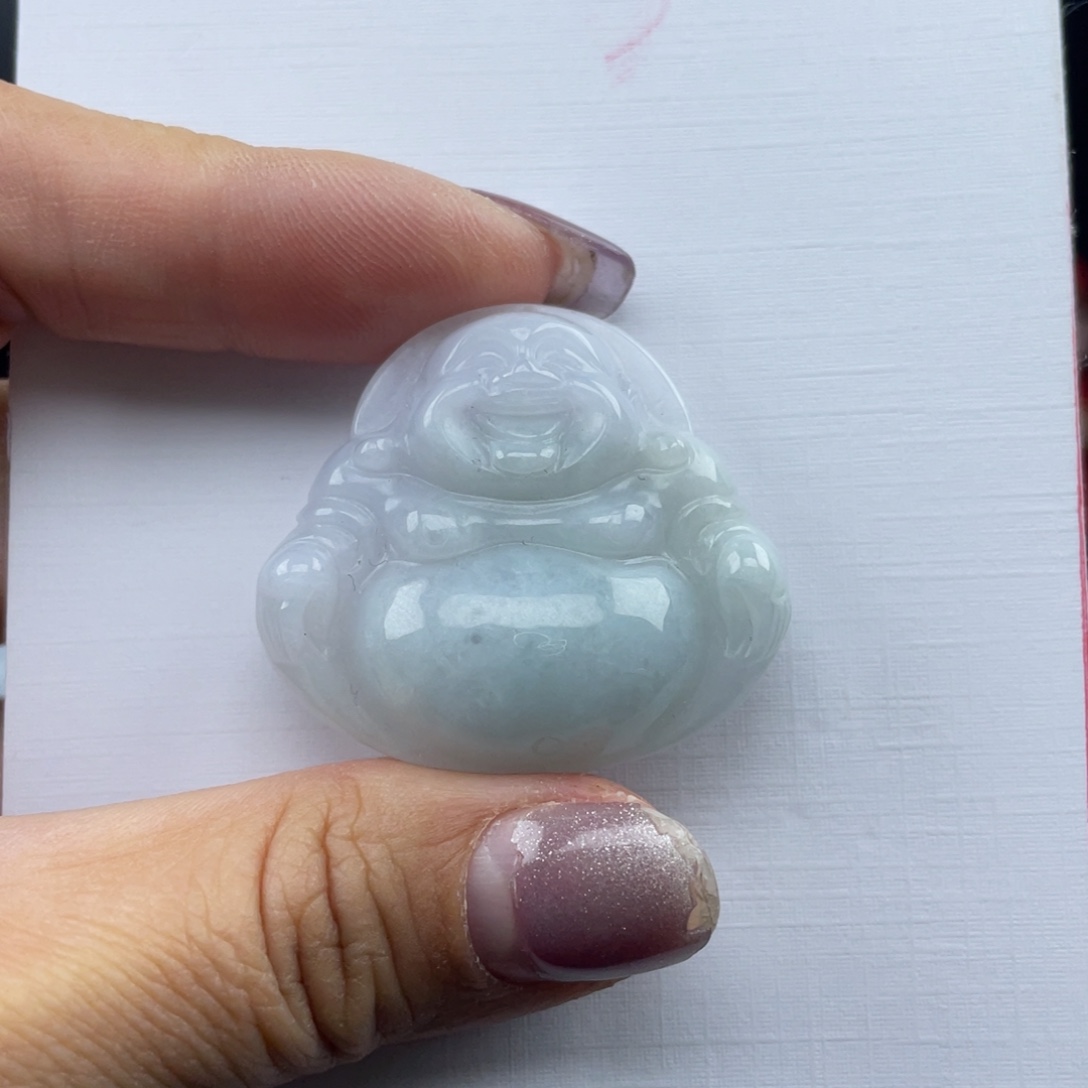 翡翠未镶嵌颈饰佛公厚装