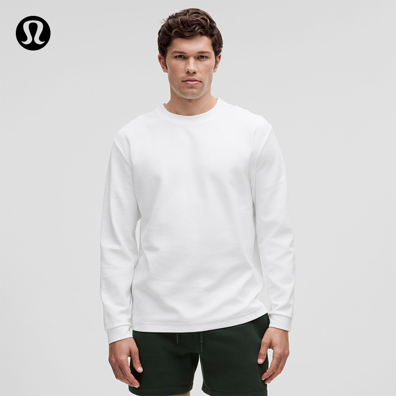 Heavyweight 男士高克重纹理棉混纺长袖 T 恤丨lululemon LM3FMBS