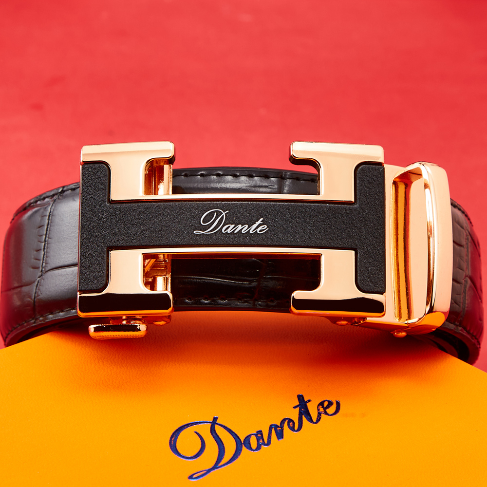 【头层牛皮】Dante男士皮带轻奢腰带自动扣时尚裤腰带送礼盒-ll