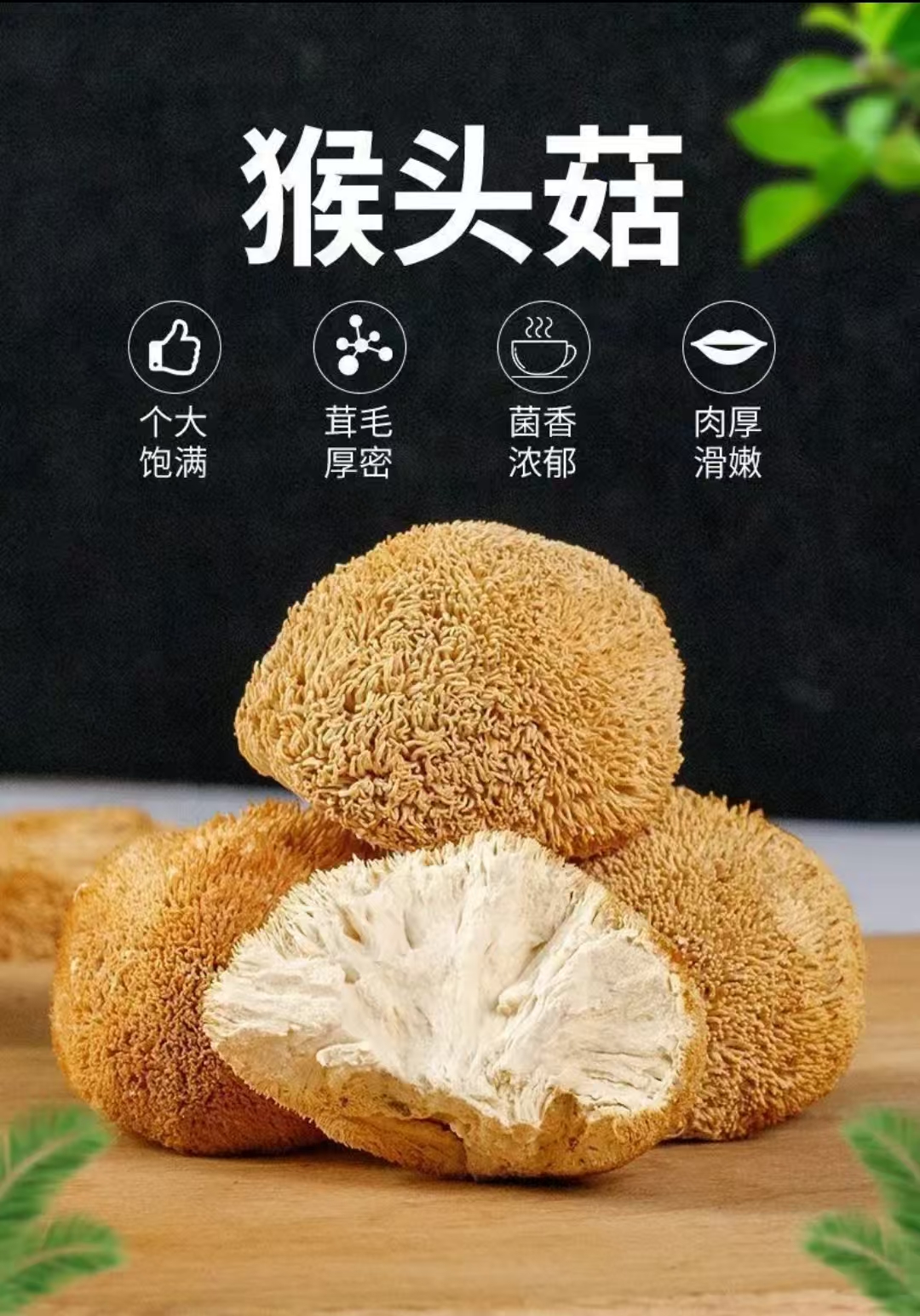 长白山农家猴头菇干货无硫熏制可煲汤的猴头菌