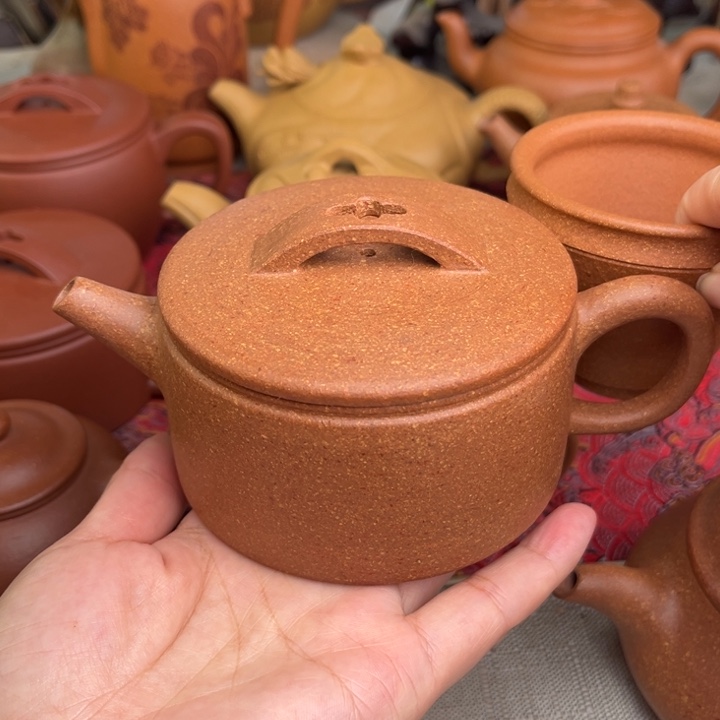 茶壶紫砂原矿降降坡20目精工半手240cc