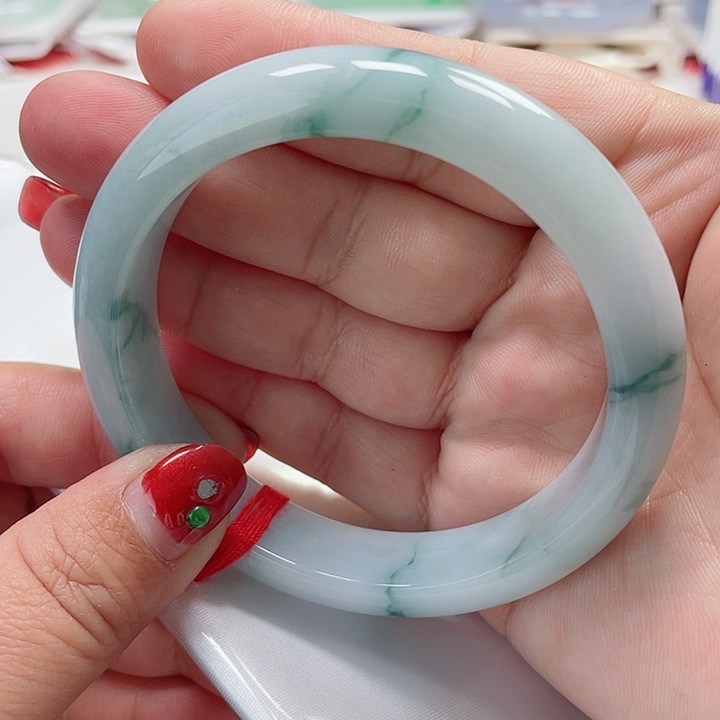 翡翠手镯未镶嵌缅甸翡翠手镯62圈