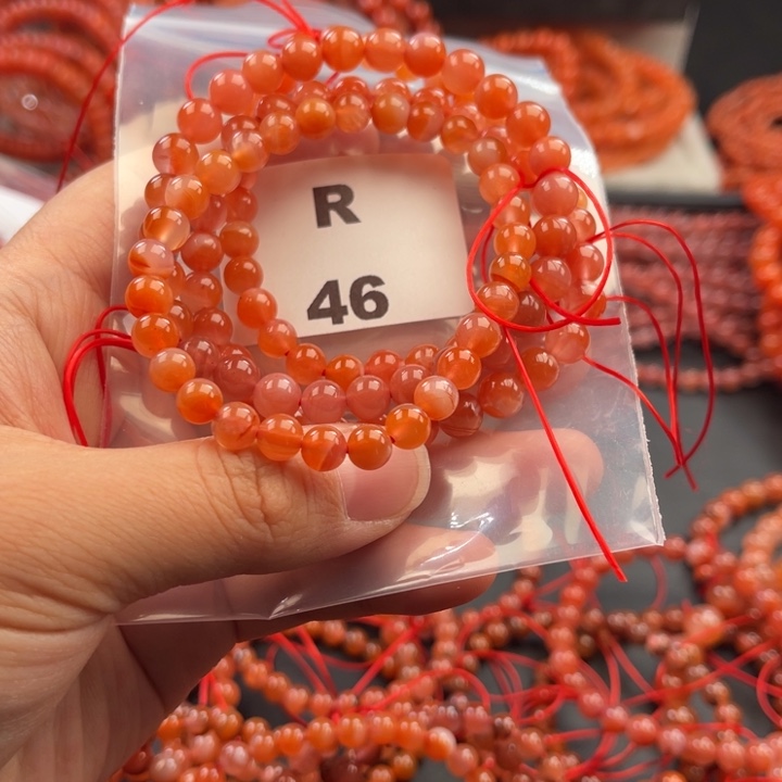 南红玛瑙未镶嵌多样性发货默认微瑕称重6mm4条