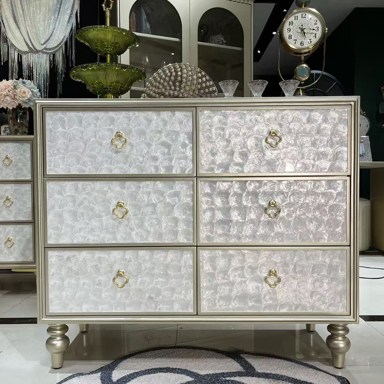 【喜悦家具】GH贝壳六斗柜100*40*86